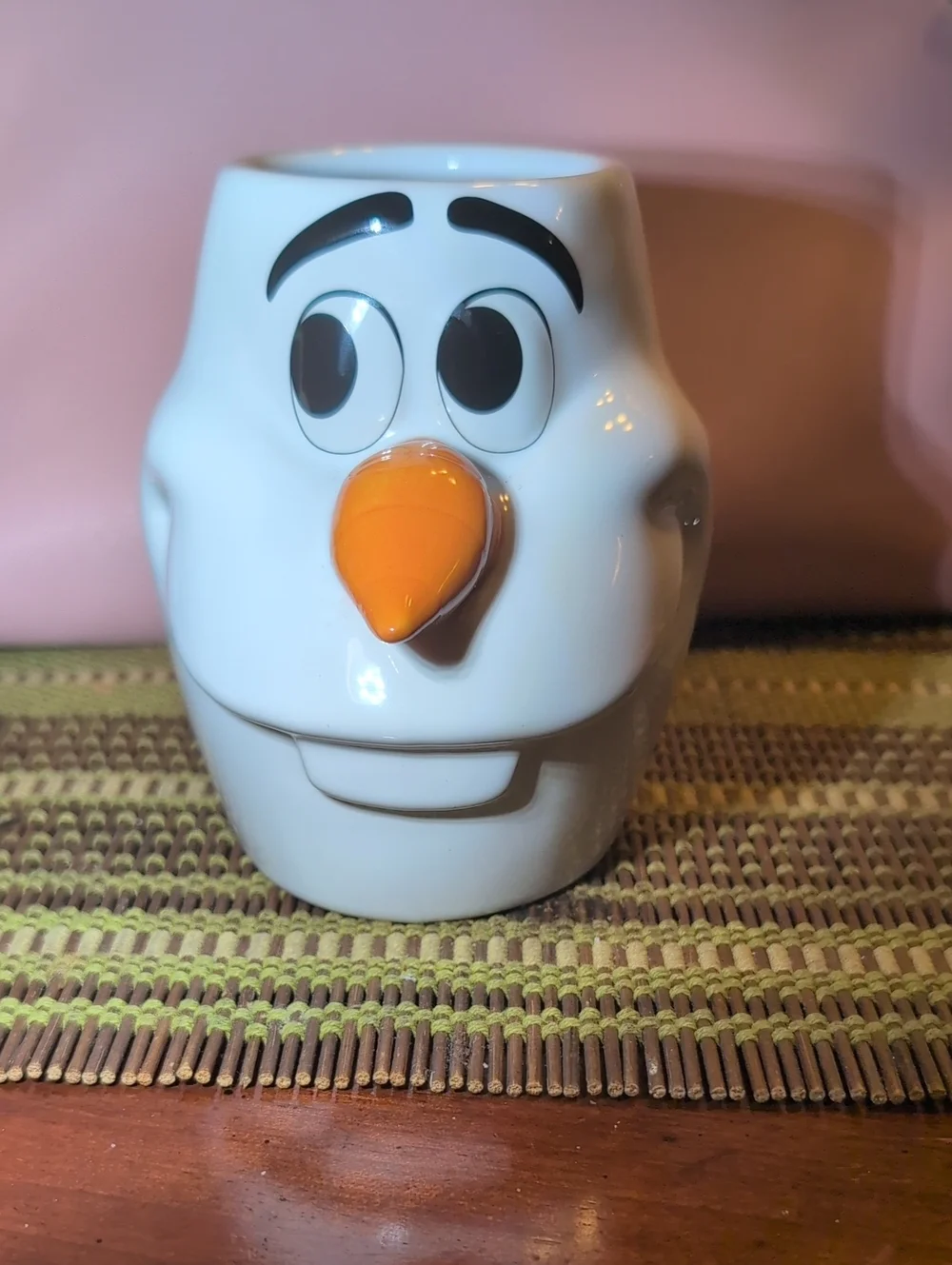 Disney Olaf Ceramic Mug with Orange Carrot Nose